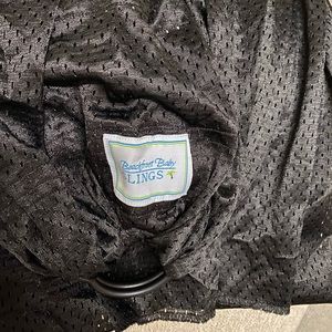Black mesh ring sling baby carrier